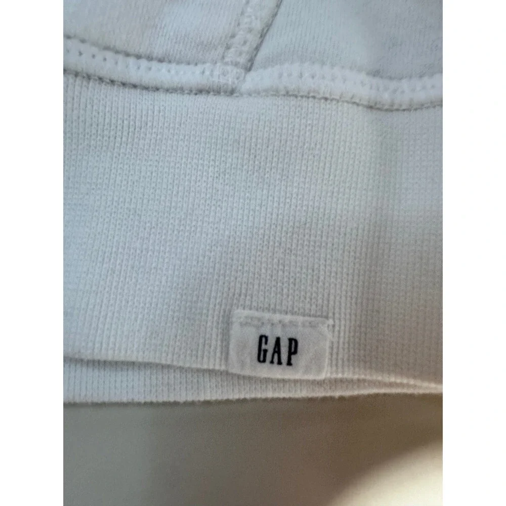 Gap NASA Hoodie Kids XS White Graphic Fleece Pullover Space Rocket Sweatshirt